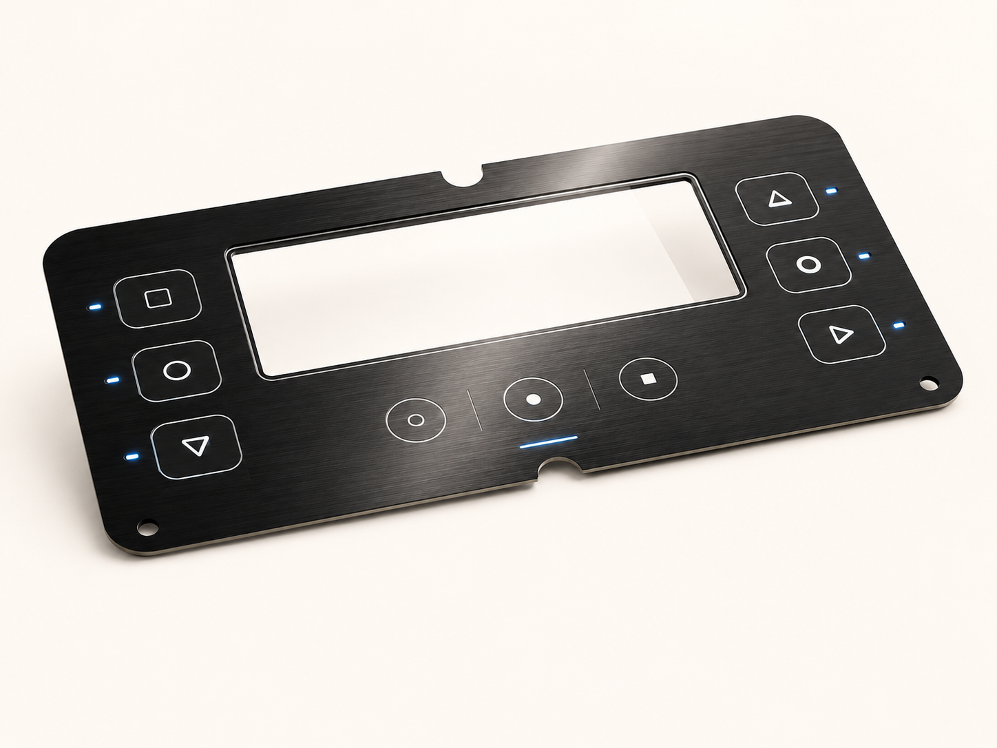 Deadfront membrane control panel