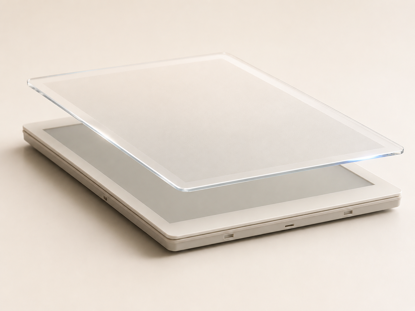 Matte cover lens on an e-paper reader